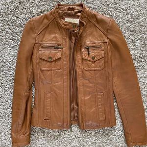 Michael Kors Tan Leather Jacket